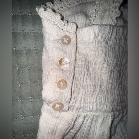 Robin Piccone Textured Cream Cotton Jo Sleeveless Jumpsuit. Size Large NWT - Picture 11 of 14